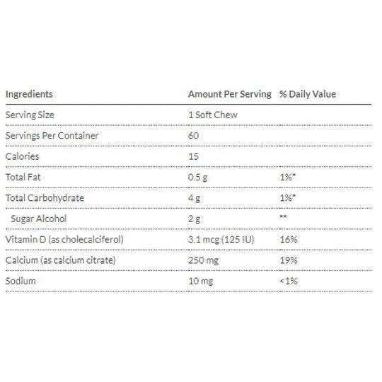 Bariatric Advantage Calcium Citrate Chewy Bites 250mg - Available in 3 Flavors!