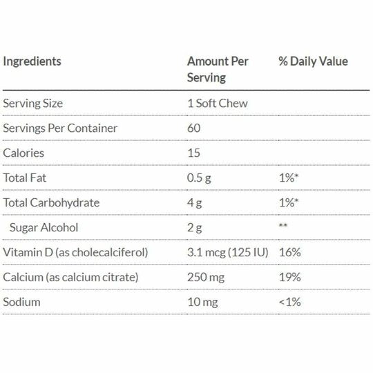 Bariatric Advantage Calcium Citrate Chewy Bites 250mg - Available in 3 Flavors!