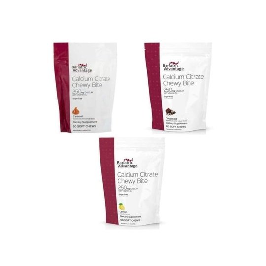 Bariatric Advantage Calcium Citrate Chewy Bites 250mg - Available in 3 Flavors!