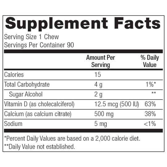Bariatric Advantage Calcium Citrate Chewy Bites 500mg - Available in 10 Flavors!
