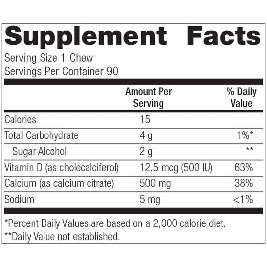 Bariatric Advantage Calcium Citrate Chewy Bites 500mg - Available in 10 Flavors!