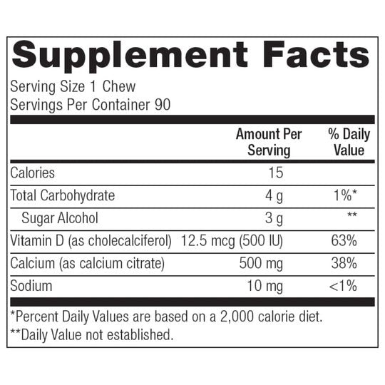 Bariatric Advantage Calcium Citrate Chewy Bites 500mg - Available in 10 Flavors!