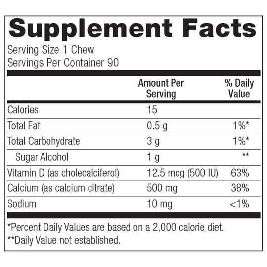 Bariatric Advantage Calcium Citrate Chewy Bites 500mg - Available in 10 Flavors!