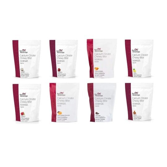 Bariatric Advantage Calcium Citrate Chewy Bites 500mg - Variety Packs