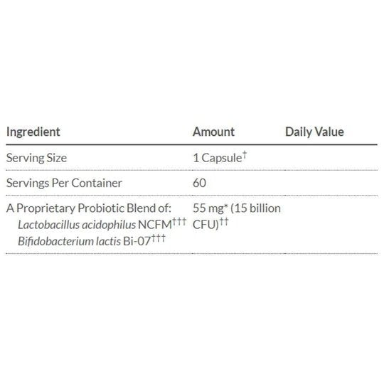 Bariatric Advantage FloraVantage Balance Probiotic 15 Billion CFU Capsules (60 Count)