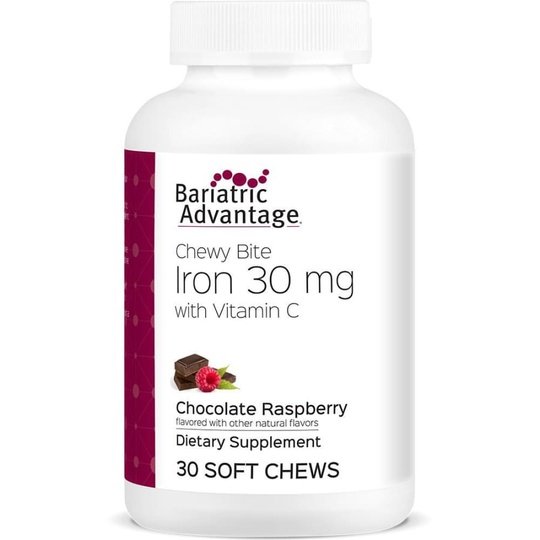 Bariatric Advantage Sugar-Free Chocolate/Raspberry Iron Chewy Bite (30mg)