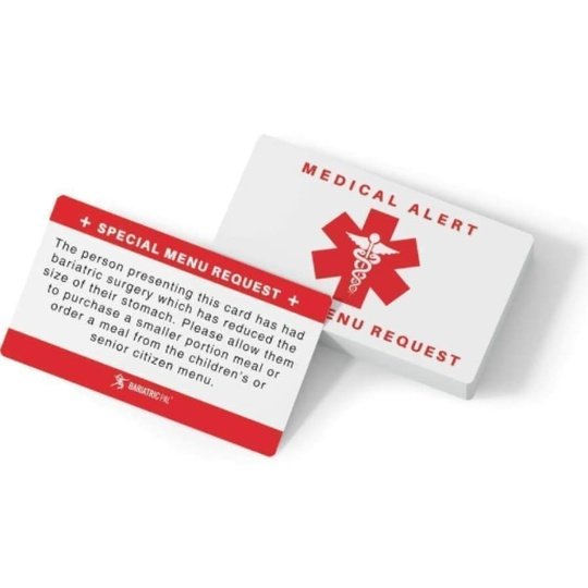 Bariatric Patient Restaurant Special Menu Request Card 2.0