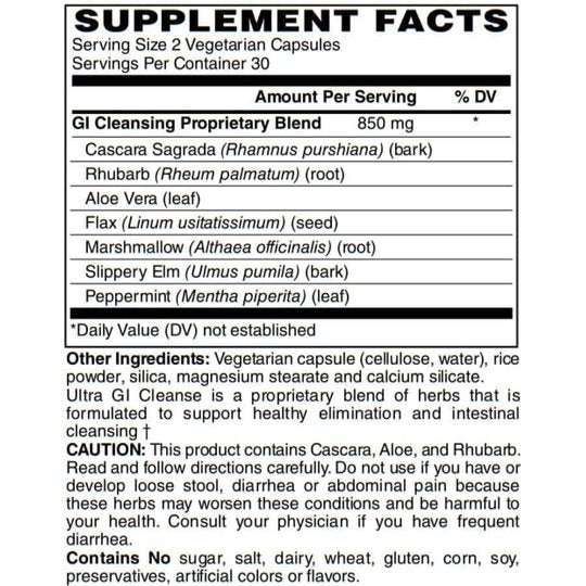 Ultra GI Cleanse Capsules by BariatricPal - Supports Colon Health and Elimination
