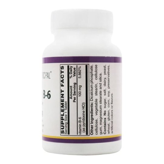 Vitamin B-6 100mcg Vegetarian Tablets (100) by BariatricPal (CLEARANCE: Best by June 24, 2023)