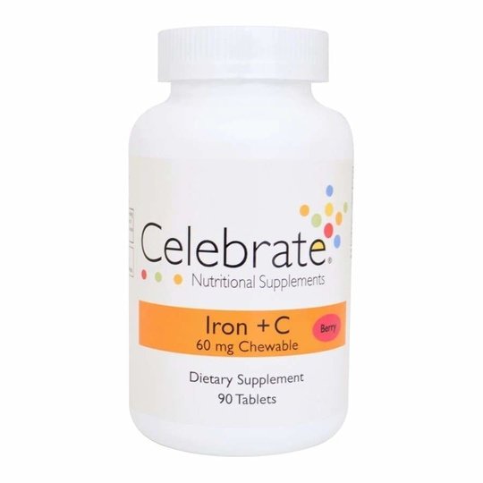 Celebrate Iron plus C - Available In 3 Flavors (18mg, 30mg & 60mg)