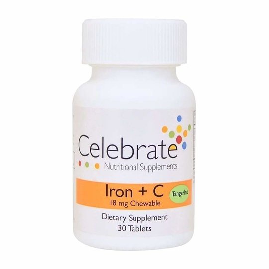 Celebrate Iron plus C - Available In 3 Flavors (18mg, 30mg & 60mg)