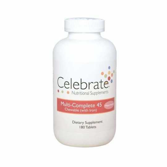 Celebrate Multivitamin Complete with 45mg Iron Chewable - Available in 2 Flavors!