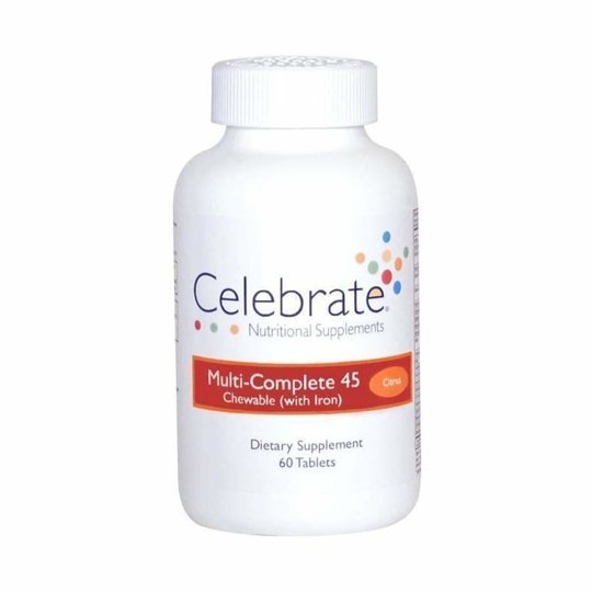 Celebrate Multivitamin Complete with 45mg Iron Chewable - Available in 2 Flavors!