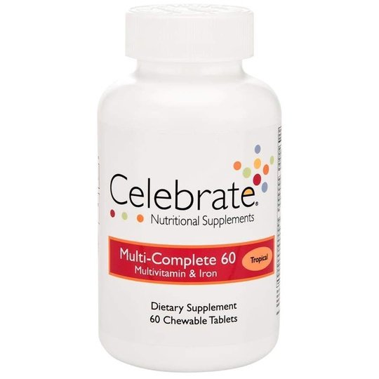 Celebrate Multivitamin Complete with 60mg Iron - Chewable