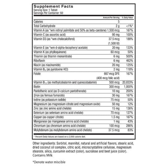 Celebrate Multivitamin Complete with 60mg Iron - Chewable
