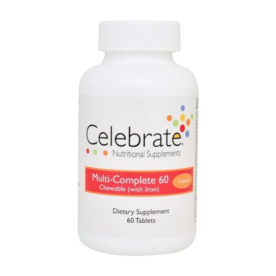 Celebrate Multivitamin Complete with 60mg Iron - Chewable