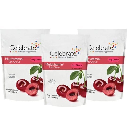 Celebrate Sugar-Free Multivitamin Soft Chew - Available in 4 Flavors!