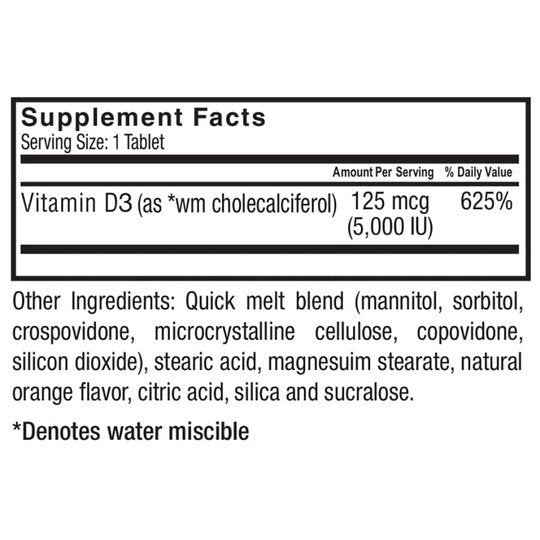 Celebrate Vitamin D3 (5000 IU) Quick-melt - Orange