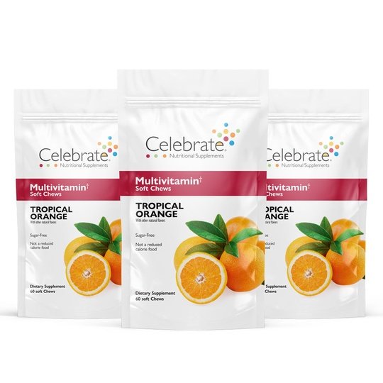 Celebrate Sugar-Free Multivitamin Soft Chew - Available in 4 Flavors!