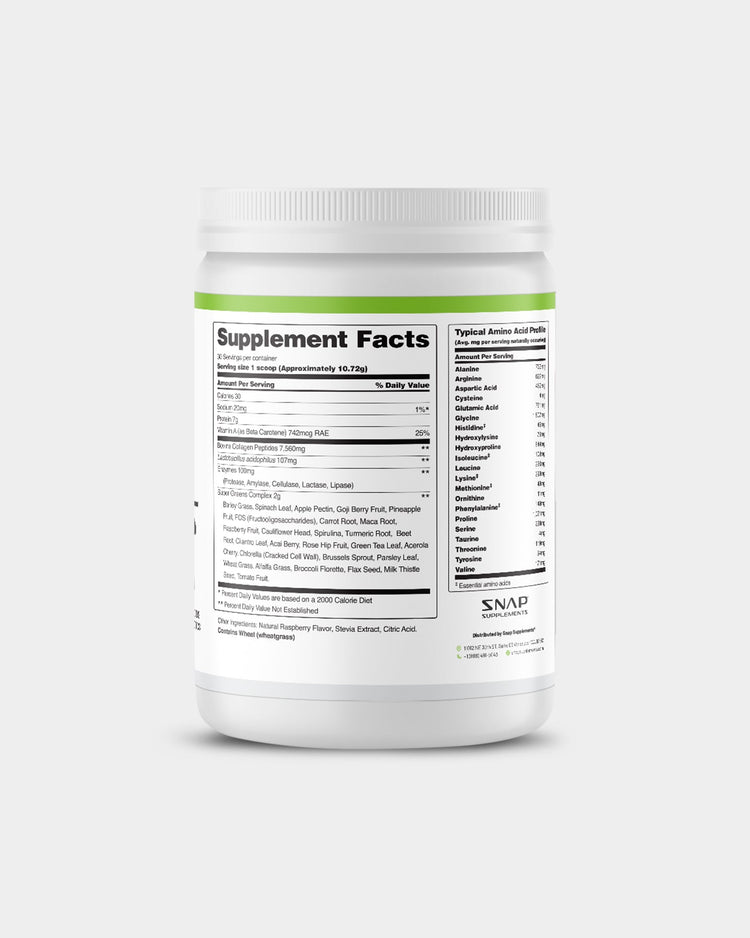 SNAP Supplements Collagen + Super Greens