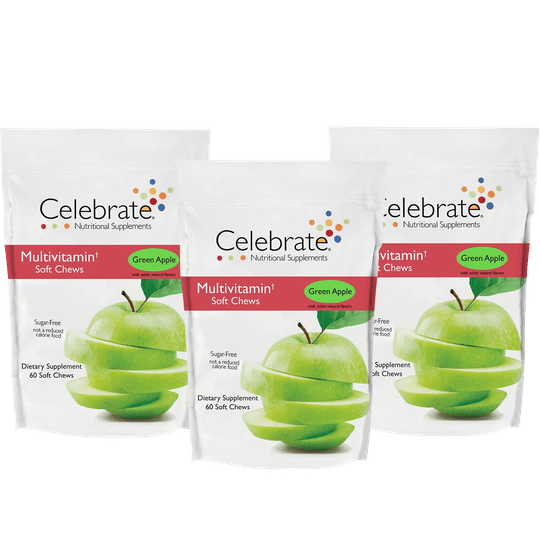 Celebrate Sugar-Free Multivitamin Soft Chew - Available in 4 Flavors!