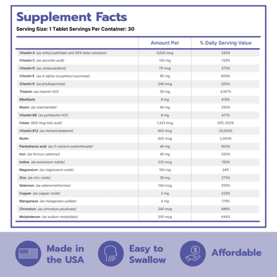 Bari Life Just One Multivitamin with Iron