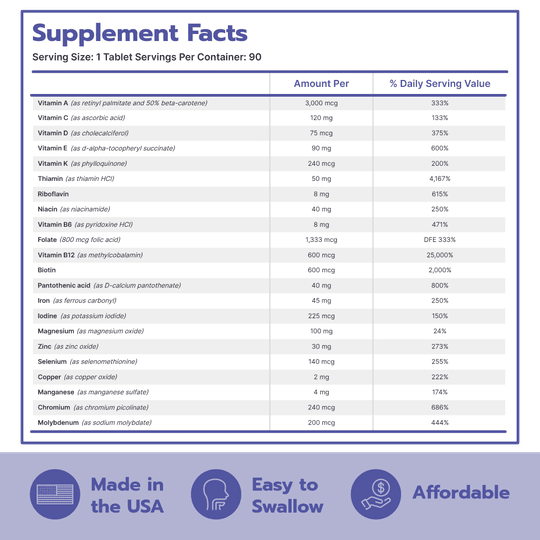 Bari Life Just One Multivitamin with Iron