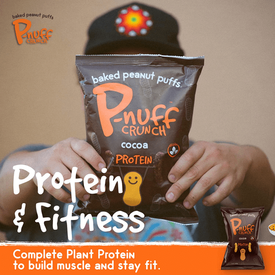 Baked Peanut Puff Snack by P-Nuff Crunch - Cocoa