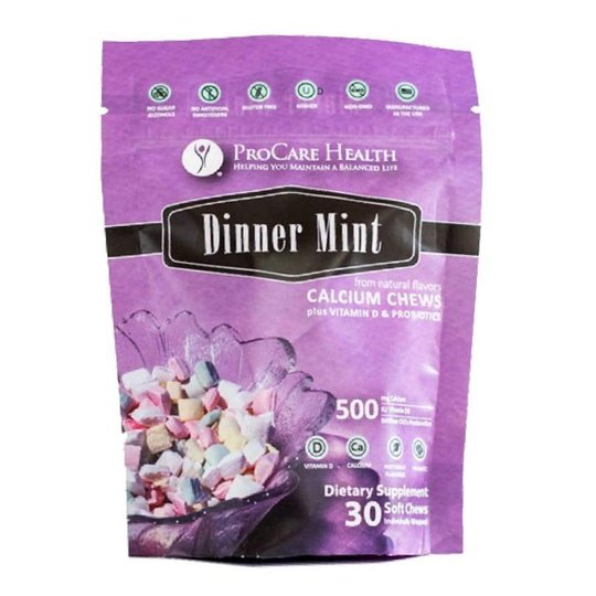 ProCare Health Calcium Soft Chew 500mg - Dinner Mint