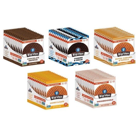 Rip Van Wafels - 5 Flavor Variety Pack (Low-Sugar)