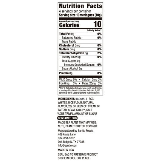 Tidbits "KETO" Sugar-Free Meringue Cookies by Santte Foods - Cappuccino