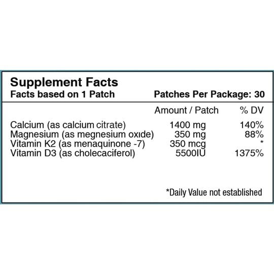 Vitamin D3 Plus Calcium Vitamin Patch by PatchAid