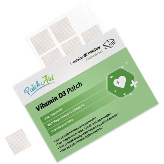 Vitamin D3 with K2 Vitamin Patch by PatchAid