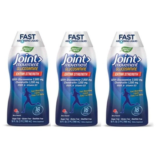 Joint Movement Glucosamine and Chondroitin Liquid by Natures Way - Berry Flavor