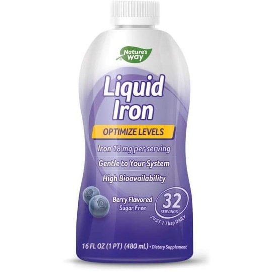 Liquid Iron (18mg) by Natures Way - Berry Flavor