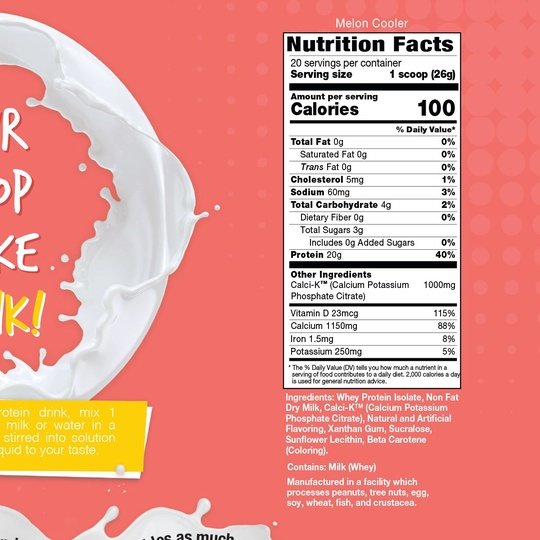 Inspire Melon Cooler Protein Powder by Bariatric Eating